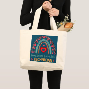 Rainbow RBT Geregistreerd gedrag Technicus ABA Grote Tote Bag