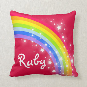 Rainbow red sky meisjes kussen