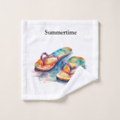 Rainbow Reef Flip Flops, personnalisés (Gant de toilette)