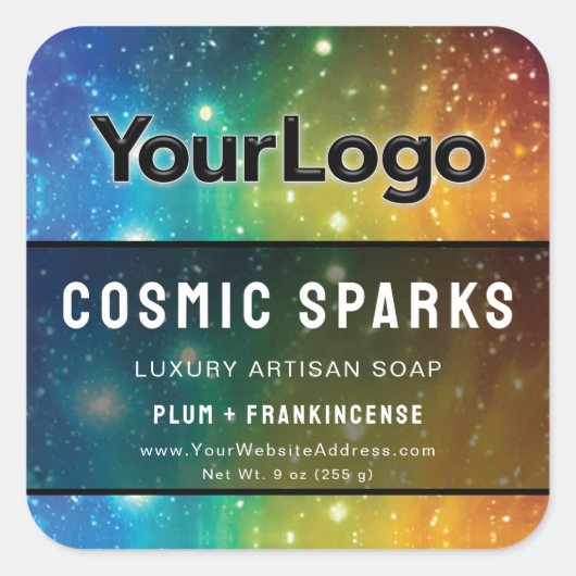 Rainbow Reiki Energy Worker Cosmic Product Labels (Voorkant)