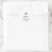 Rainbow Return-adreslabels Ronde Sticker (Tas)