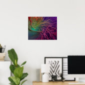 Rainbow Rhizomes Digital Art Poster (Thuiskantoor)
