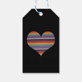 Rainbow Ribbon Cable Heart Gift Label Cadeaulabel (Achterkant)