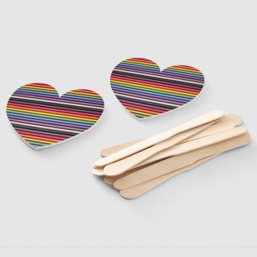 Rainbow Ribbon Cable Heart Handwaaier (Niet-gemonteerd)