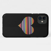 Rainbow Ribbon Cable Heart iPhone 5/5S Coque (Dos (Horizontal))