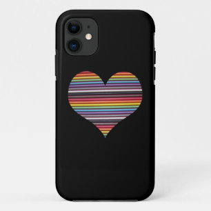 Rainbow Ribbon Cable Heart iPhone 5/5S Hoesje