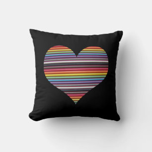 Rainbow Ribbon Cable Heart Sierkussen