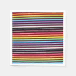 Rainbow Ribbon Cable Napkins Servetten