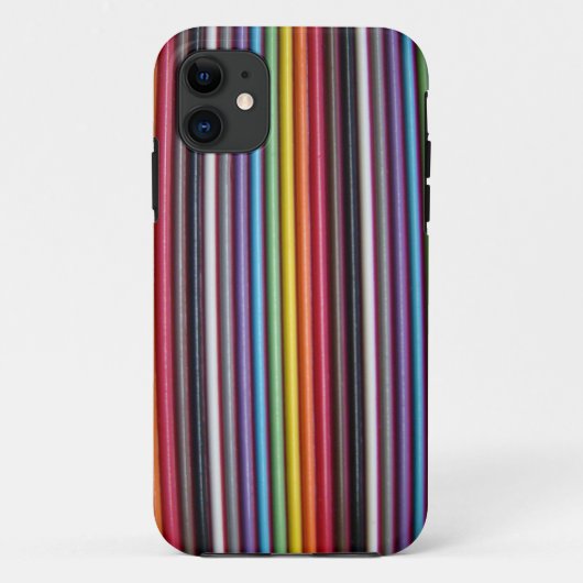 Rainbow Ribbon Cable Texture iPhone 5 Hoesje (Achterkant)