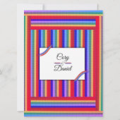 Rainbow Ribbon Wedding Invitation Kaart (Achterkant)