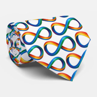 Rainbow Ribbons Abstract Infinity Symbol Neck Tie Stropdas