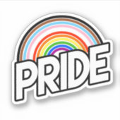 Rainbow Rings Progress Pride Sticker (Voorkant)