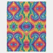 Rainbow Ripple Stropdas-Dye Fleece Deken (Voorkant)