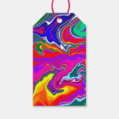 Rainbow River Fluid Art Cadeaulabel (Voorkant)