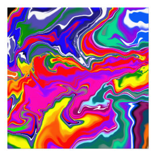 Rainbow River Fluid Art Foto Afdruk