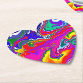 Rainbow River Fluid Art Kartonnen Onderzetters (Gekanteld)