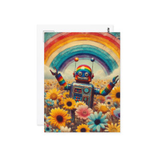 Rainbow Robot Briefkaart