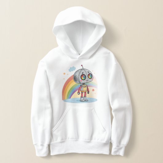 Rainbow Robot Cartoon Character T-Shirt Design (Poser)