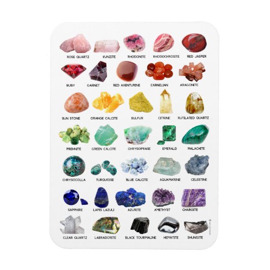 Rainbow Rock Crystal Collection Gemstone Magnet (Vertical)