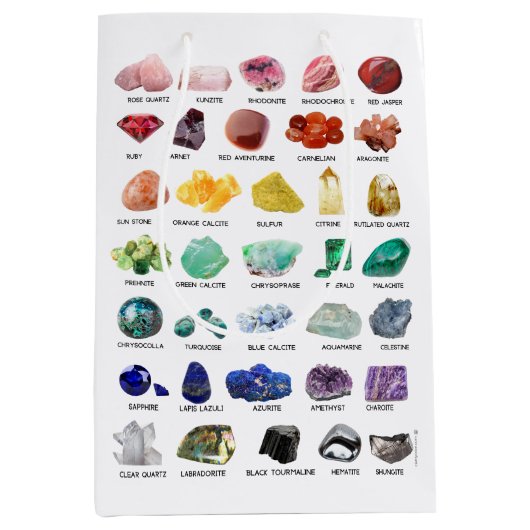 Rainbow Rocks Crystal Collectie Pareltjes Gift Bag Medium Cadeauzakje (Voorkant)