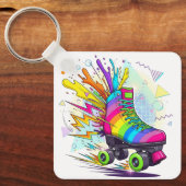 Rainbow roller skates  sleutelhanger (Voorkant)