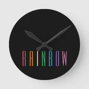RAINBOW Ronde Wandklok / Zwart Klok
