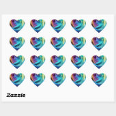 Rainbow Roos Flowers Peace Love Destiny Hart Sticker (Vel)