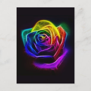 Rainbow Roos Fractal Briefkaart