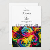 Rainbow Roos Invitation (Voorkant / Achterkant)