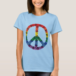 Rainbow Roos Peace Sign T-Shirt