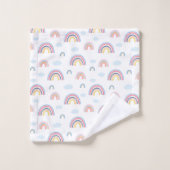 Rainbow Rose Bleu Personnalisé Boho Girl (Gant de toilette)