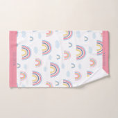 Rainbow Rose Bleu Personnalisé Boho Girl (Serviette à main)