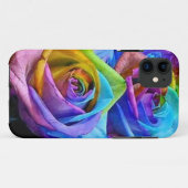 Rainbow Rose iPhone 5 coque (Dos (Horizontal))