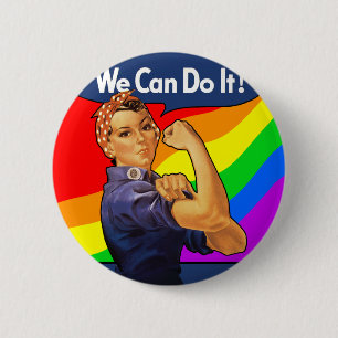 Rainbow Rosie Ronde Button 5,7 Cm