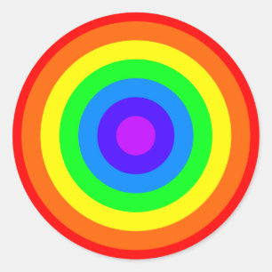 Rainbow Roundel Ronde Sticker
