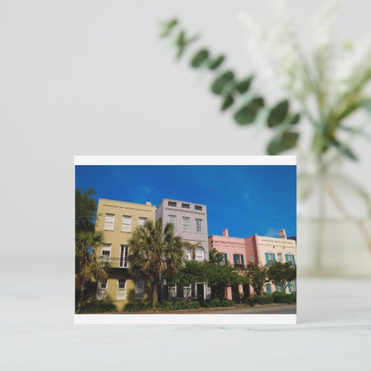 Rainbow Row Charleston, SC Briefkaart (Staand voorkant)