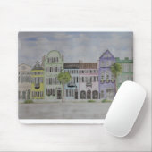 Rainbow Row Charleston SC Waterverf Muismat (Met muis)
