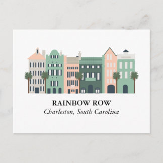 Rainbow Row Charleston South Carolina Briefkaart