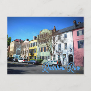 Rainbow Row, Charleston South Carolina Briefkaart