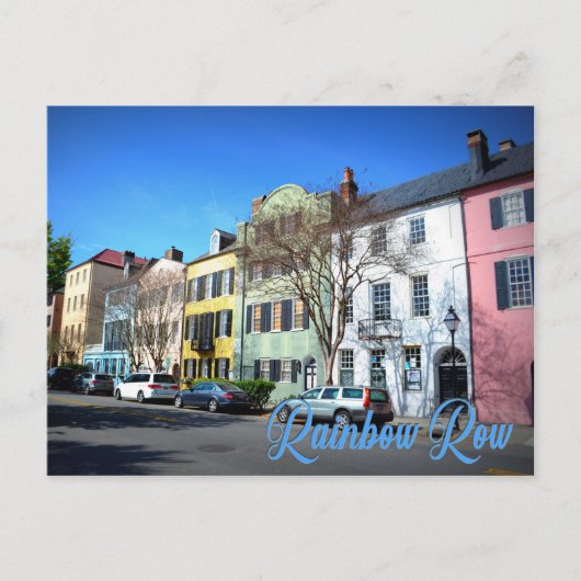 Rainbow Row, Charleston South Carolina Briefkaart (Voorkant)