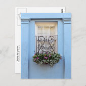 Rainbow Row Flower Box, Charleston, S.C. Briefkaart (Voorkant / Achterkant)