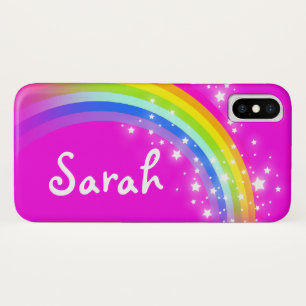 Rainbow roze naam meisjes iphone case