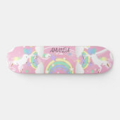 Rainbow Roze Unicorn Skateboard (Horizontaal)