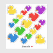 Rainbow Rubber Ducks Sticker (Vel)