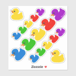 Rainbow Rubber Ducks Sticker