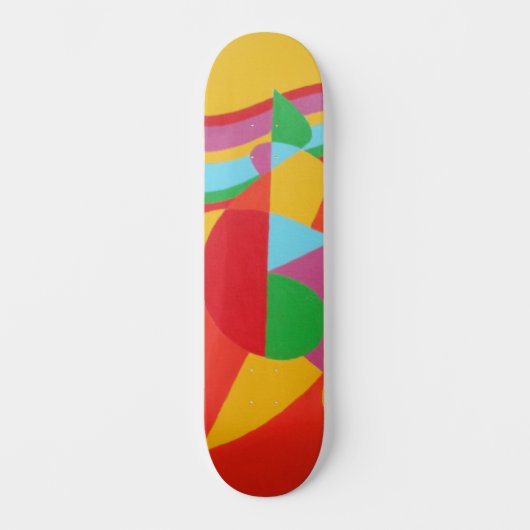 Rainbow Rush Abstract Skateboard (Voorkant)