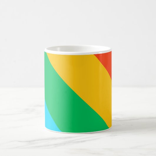 Rainbow Rush | Diagonal Pride Stripes Classic Mok (Center)