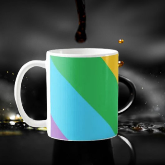 Rainbow Rush | Mug classique à rayures en diagonal