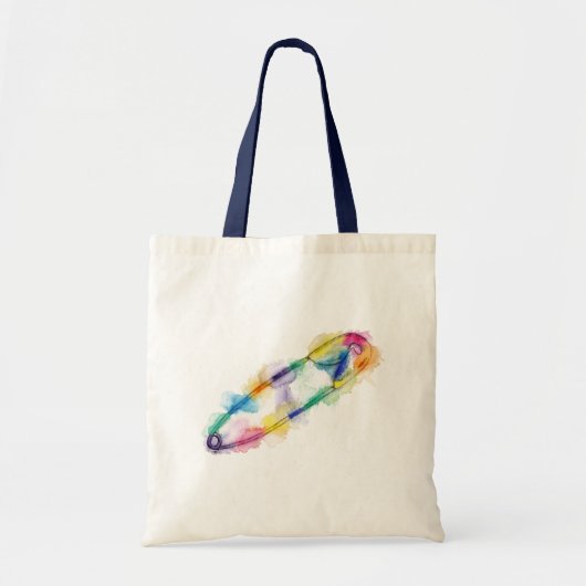 Rainbow Safety Pin Canvas tas (Voorkant)