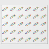 Rainbow Safety Pin Wrapping Paper Cadeaupapier (Vlak)